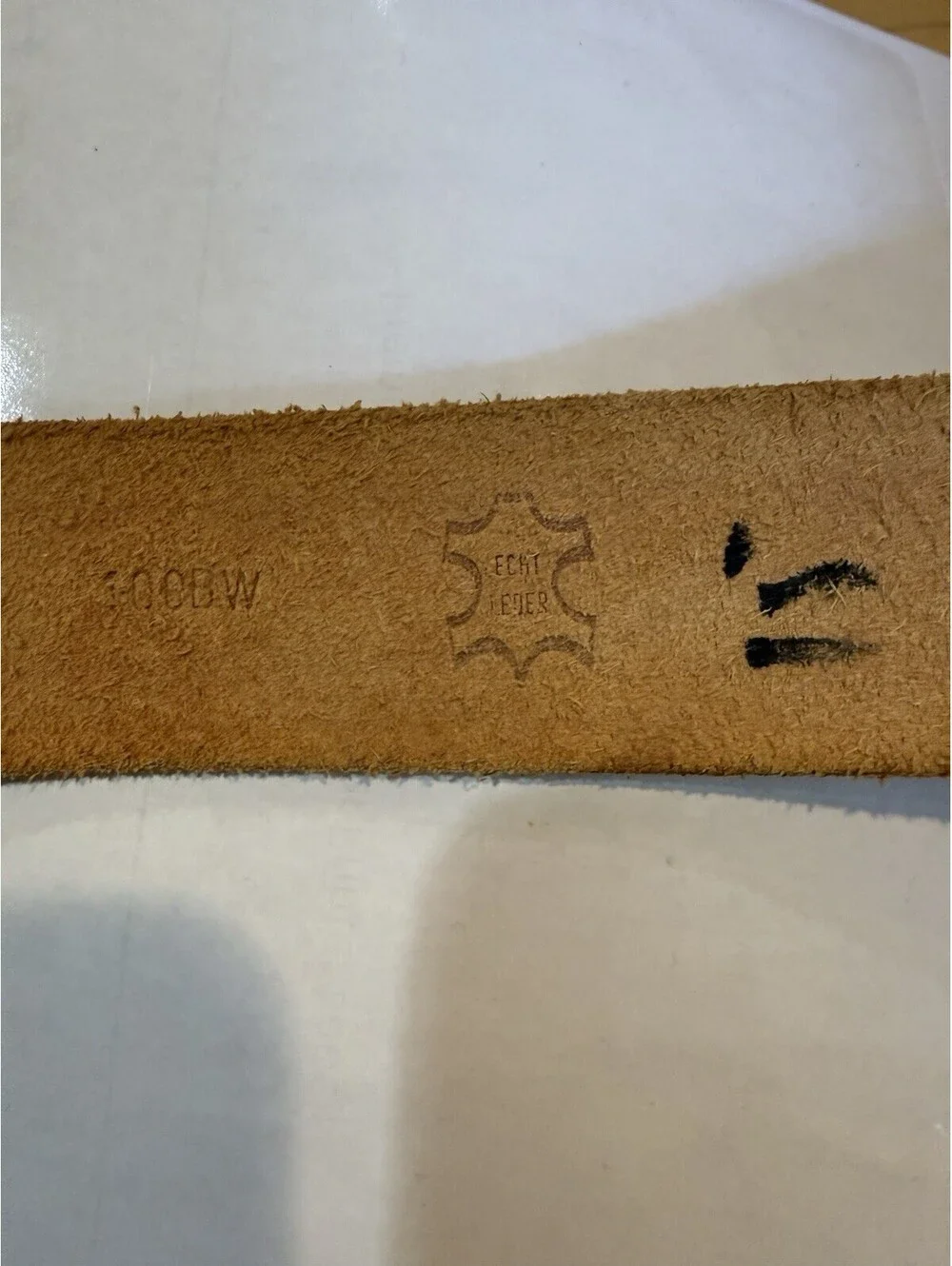 Vintage 1970s Tooled Leather Belt Tan Western Embossed Genuine Leather Size 40